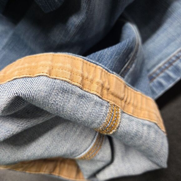 Duluth Trading Co. Mens 44X34 Med Wash Straight Leg Heavy Duty Work Blue 1 - Picture 9 of 9